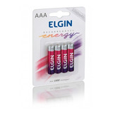 Pilha Recarregável Palito Aaa Com 4 Unidades 1000mah Elgin