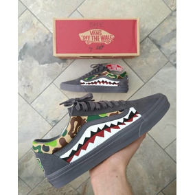 tenis vans x bape