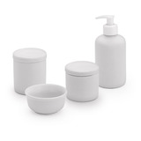 Kit Higiene Bebe Porcelana Saboneteira Porta Algodão Porta Cotonete Tigela Molhadeira
