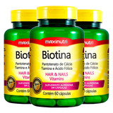 Biotina Firmeza & Crescimento - 3x60 Cápsulas - Maxinutri