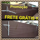 Varal De Muro/retrátil Com Mão Francesa 5 Cordas De Até 5m.