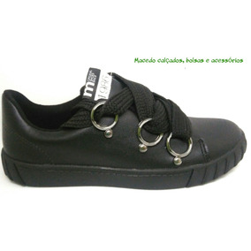 tenis moleca cadarço largo