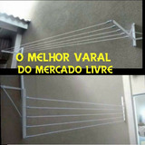 Varal De Muro/parede Com Mão Francesa 5 Cordas De Até 5 Mts