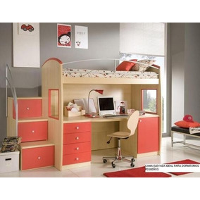 Cama Litera Con Escritorio Todo Para Tu Dormitorio En Mercado