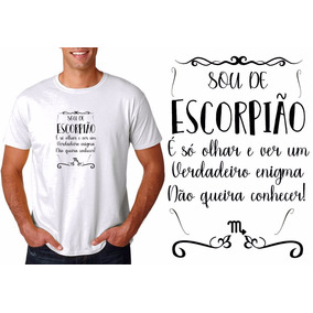 Camiseta Com Frases Signos Escorpião Masculina Calçados Roupas E