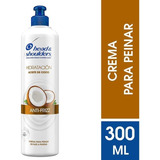 Crema Para Peinar H&s Hidrata Aceite De Coco 300 Ml