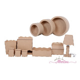 Kit Higiene Mdf Liso 8 Peças + Trio Nicho Redondo Envio 24hs