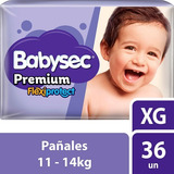 Pañales Babysec Premium Xg 36 U