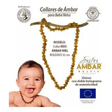 Collares De Ámbar Báltico Para Bebé Miel 32cm