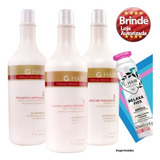 Kit G-hair Escova Alemã Progressiva (3x1 Litro) + Brinde