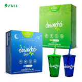 Desinchá 60 Sachês + Desinchá Noite 60 Sachês + 2 Copos