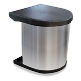 Cesto Tacho De Basura Extraible Acero Inoxidable 15 Lts Difa
