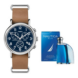 Reloj Timex Tw2p62300 Con Perfume Nautica Envio Gratis