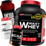 Kit Whey Protein 2kg + Bcaa + Creatina + Shaker
