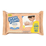 Lenco Umedecido 100 Unidades Limpeza Bebe Maquiagem Pompom