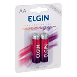 Pilha Recarregável Aa Elgin 2700mah Blister C/2 Frete Barato