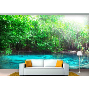 Papel De Parede Paisagem 3d Para Sala De Jantar 15 Metros Casa