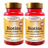 Kit 2 Biotina Firmeza Crescimento Saúde Cabelos Unhas Pele