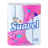 Papel Higiénico Suavel 40 Rollos De 200 Hojas Dobles