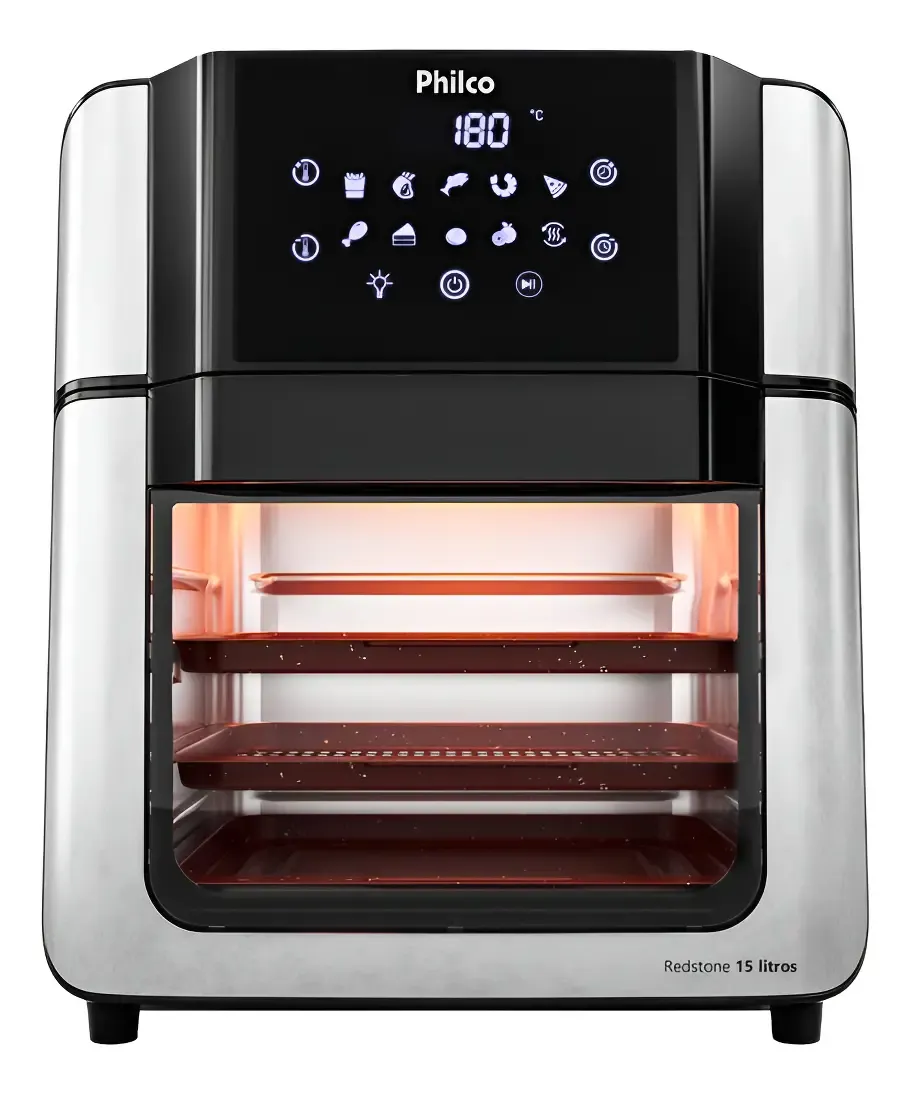 Air Fryer Oven Philco 15l Painel Digital Paf15a Cor Preto 127v