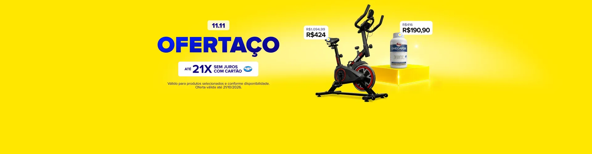 Ofertaço. Até 21X Sem juros com cartão. R$424. R$190,90. Consulte termos e condições