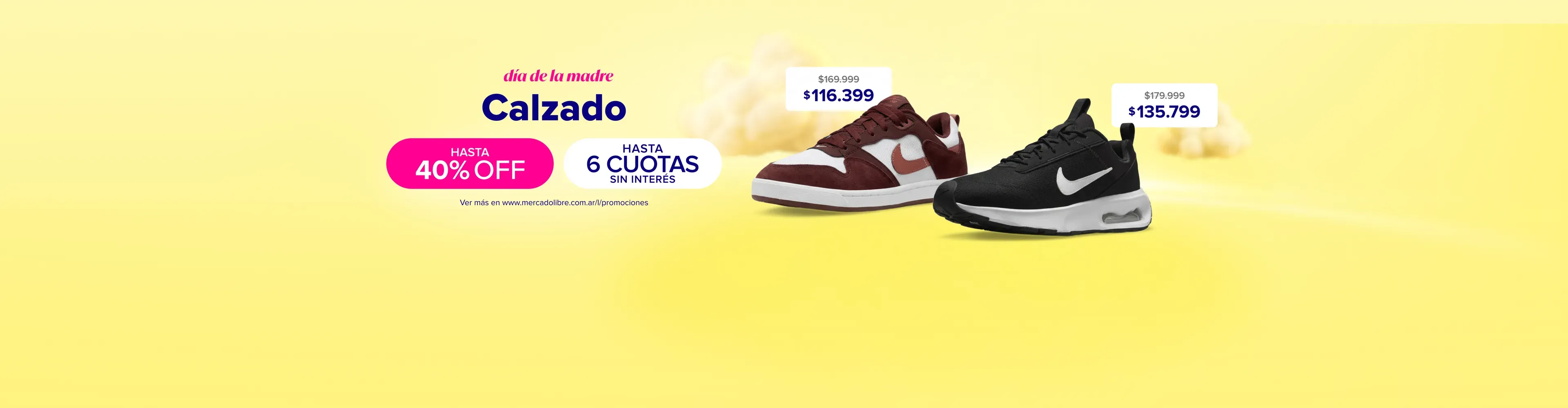 Día de la madre, calzado hasta 40% off y 6 cuotas sin interés