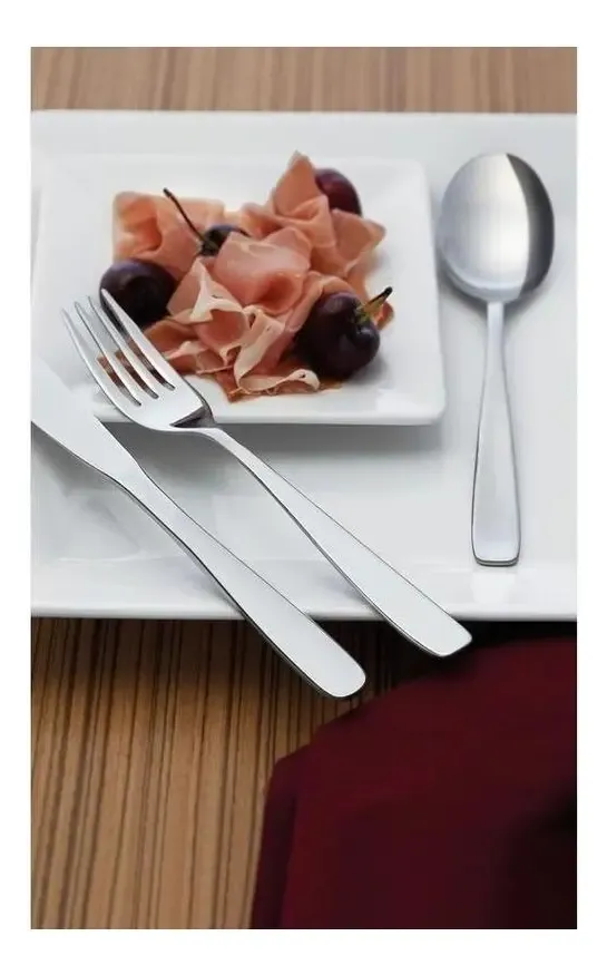Faqueiro Tramontina Aço Inox Cosmos Mesa E Churrasco 24 Pç Prateado