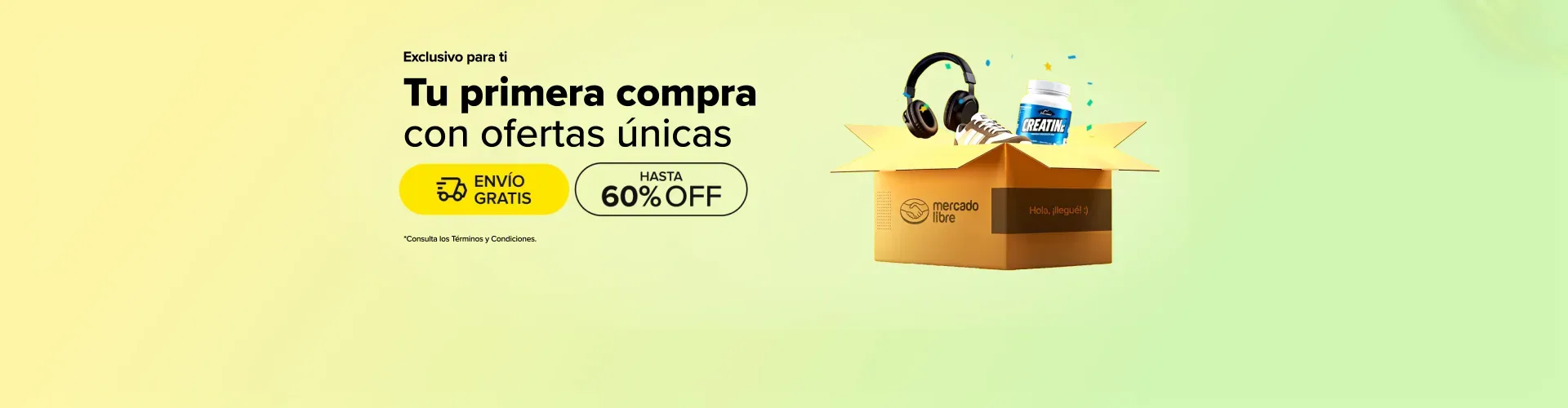 Envío gratis por ser tu primera compra