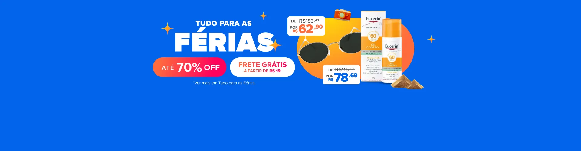 Tudo para as férias. Até 70% OFF. Frete grátis a partir de R$19. Consulte os termos e condições.