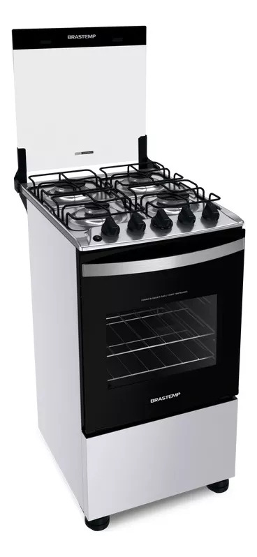 Estufa 4 Quemadores Encendido Automático Bfo4nbb Brastemp Bivolt Color Blanco 110V/220V