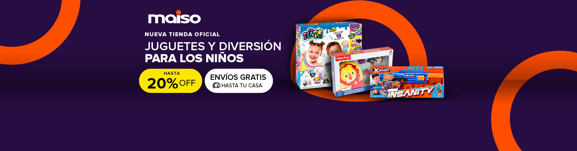 Juguetes y diversión con Hasta 20% OFF + Envíos GRATIS