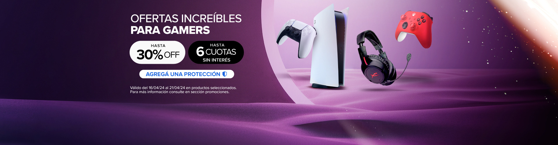 Ofertas increíbles para gamers. Hasta 30% off y hasta 6 cuotas sin interés.