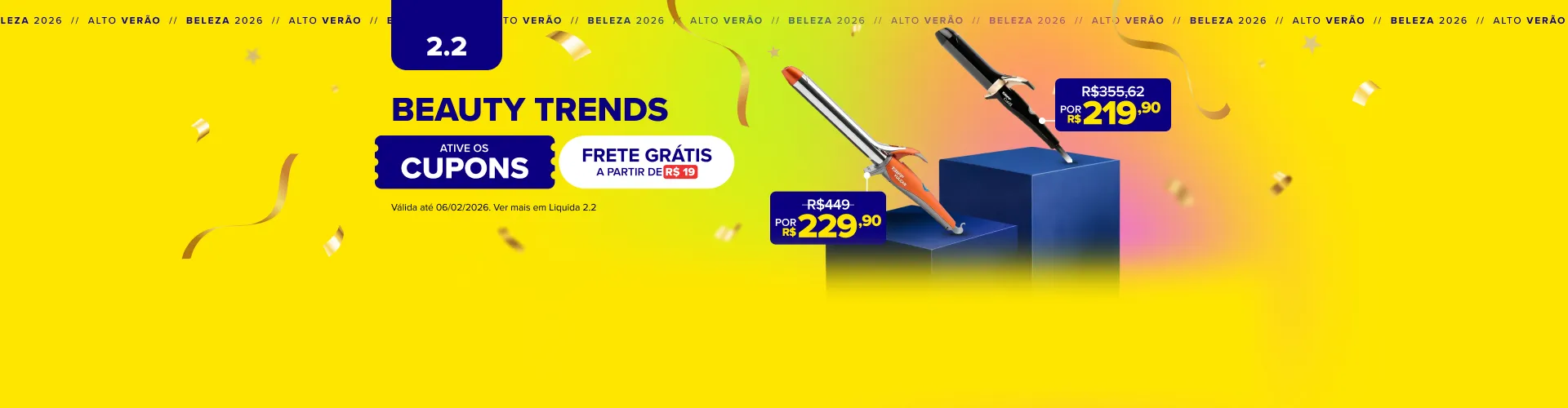 2.2. Beauty trends. Ative os cupons.