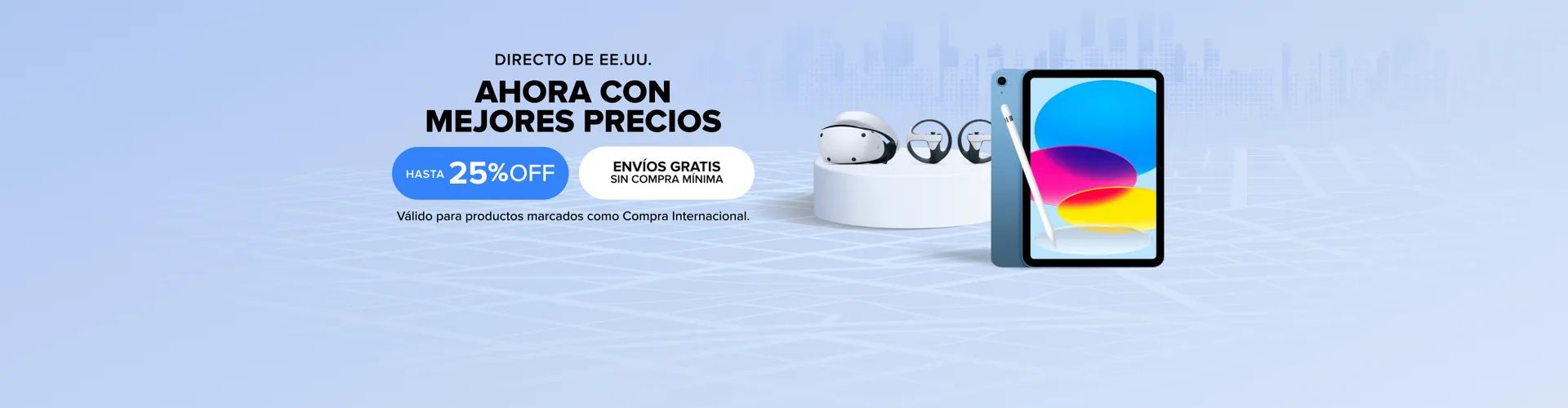 HASTA 20% OFF Y ENVÍO GRATIS EN COMPRAS INTERNACIONALES