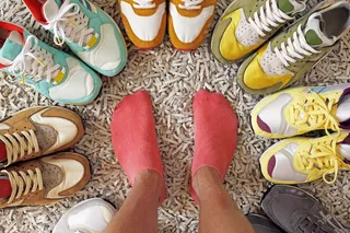 Zapatillas de diferentes colores