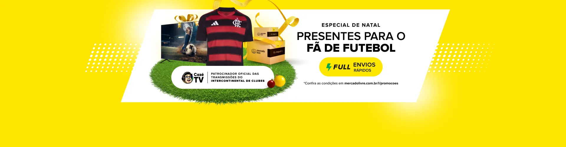 Especial de Natal. Presentes para o fã de futebol. Full envios rápidos. consulte termos e condições.