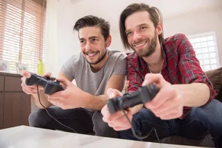 Disfrutando de la Playstation