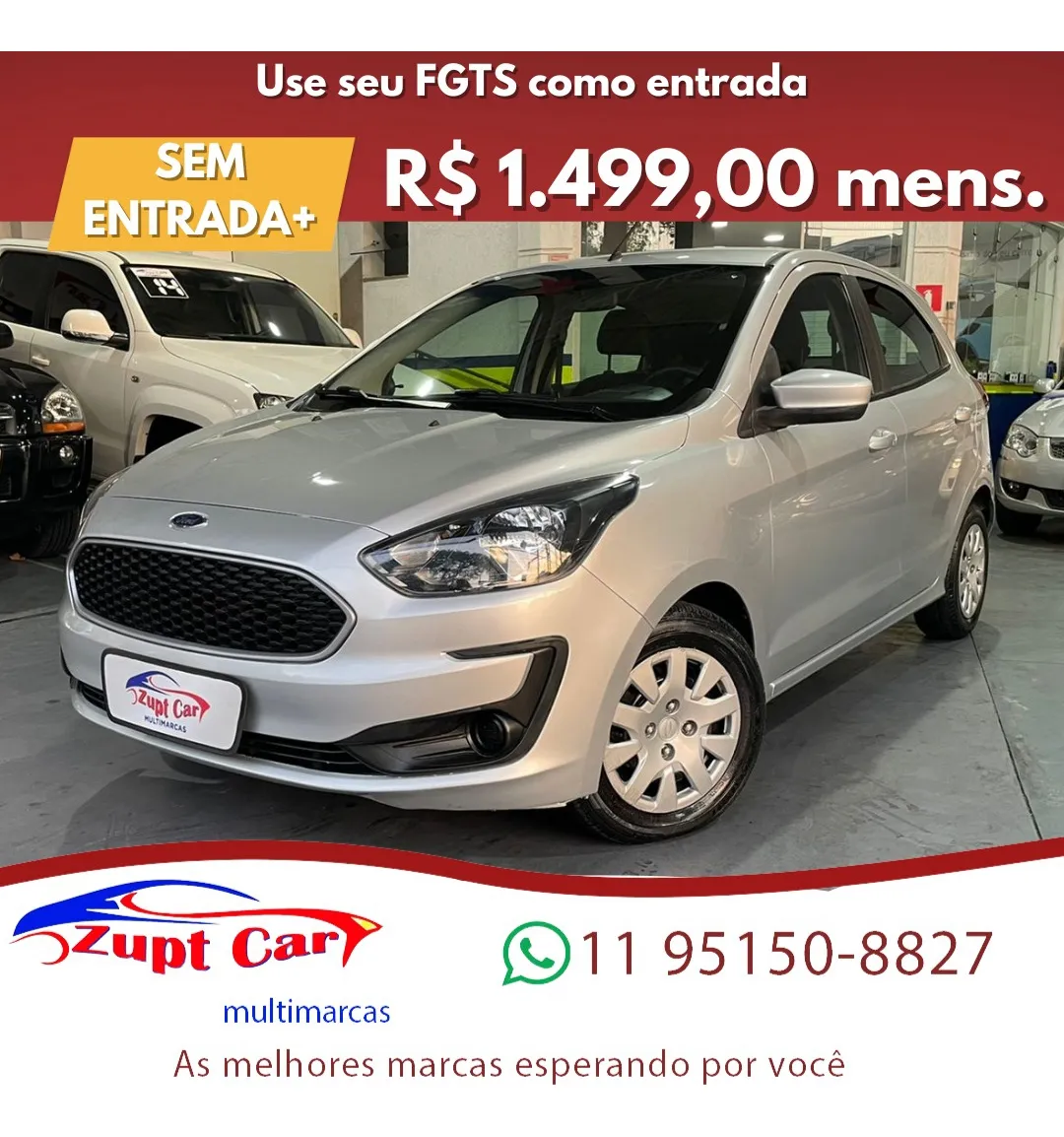 Ford Ka 1.0 Se Hatch Sem Entrada Score Baixo