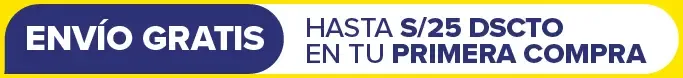 Primera compra con envío gratis y hasta S/25 de descuento