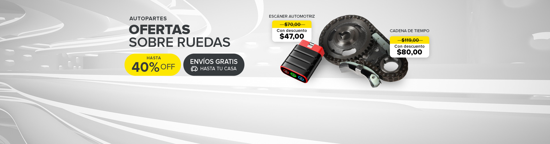 Ofertas a toda velocidad. Hasta 40% OFF + Envíos GRATIS🚘🔥