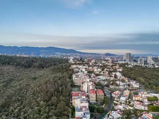 Vista aérea del sur de Tlalpan, Ciudad de México.