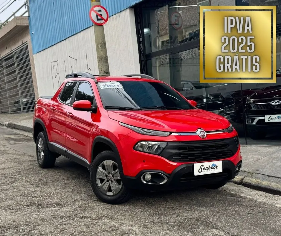 Fiat Toro 1.8 Freedom Flex AutomĂĄtica Vermelha Ano 2021