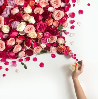 conceito visual de perfume floral