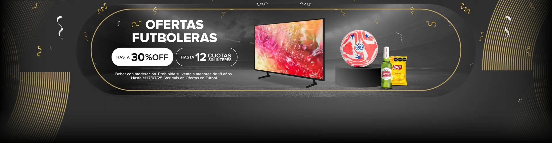 OFERTAS FUTBOLERAS, HASTA 30% OFF Y 12 CUOTAS SIN INTERÉS