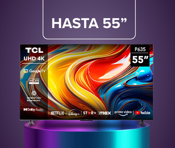 Televisores hasta 55"