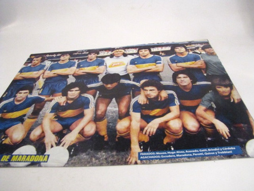Poster Boca Juniors Maradona Años 80