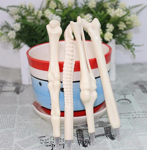 Imagen 8 de 10 de Lápiz Pasta Forma De Hueso 6 Lápices Para Médico Enfermera
