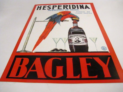 Poster Bagley Hesperidina Publicidad Antigua