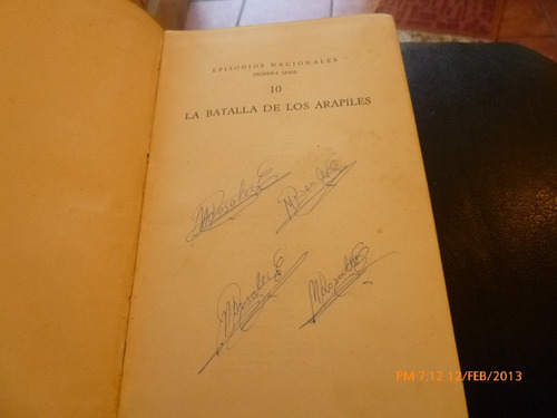 Libro La Batalla De Los Arapiles Benito Perez Galdos(aa248 (Usado)