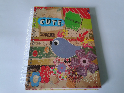 Caderno Capa Dura Com Adesivo 10mat Cute Fenix